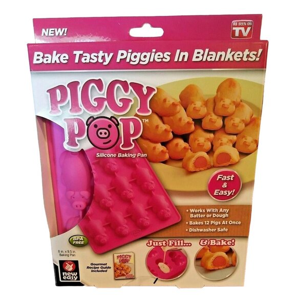 Piggy Pop Silicone Baking Pan For Pancakes Pigs In A Blanket & More - Picture 4 of 7